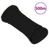 vidaXL Werktouw 5 mm 500 m polyester zwart