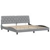 vidaXL Bedframe met LED zonder matras stof 200x200 cm lichtgrijs