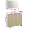 vidaXL 4-delige Badkamermeubelset spaanplaat sonoma eikenkleurig