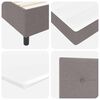 vidaXL Boxspring bed met matras met LED Taupe 120 x 200 cm Stof