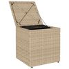 vidaXL Tuinkrukken met kussens 2 st 40x40x43 cm poly rattan beige