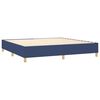 vidaXL Boxspring met matras en LED stof blauw 200x200 cm