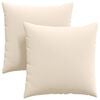 vidaXL Sofa Kussens 2 st Stof Beige 60 x 60 cm