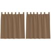 vidaXL Gordijnen voile met lussen 2 st 140x140 cm lichtbruin