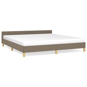 vidaXL Bedframe zonder matras stof taupe 160x200 cm