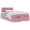 vidaXL Bed poef met matras 120x190 cm fluweel roze