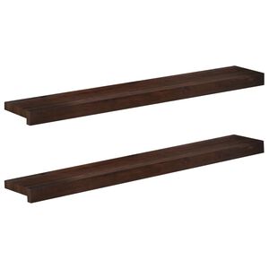 vidaXL Raamkozijnen 2 st Donkerbruin 90 x 20 x 2 cm Massief beukenhout