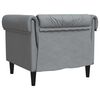 vidaXL Fauteuil Chesterfield-stijl stof lichtgrijs