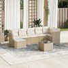 vidaXL 8-delige Loungeset met kussens poly rattan beige