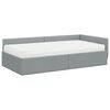 vidaXL Hoekbedframe met Matras Anders 2 pcs Lichtgrijs Stof