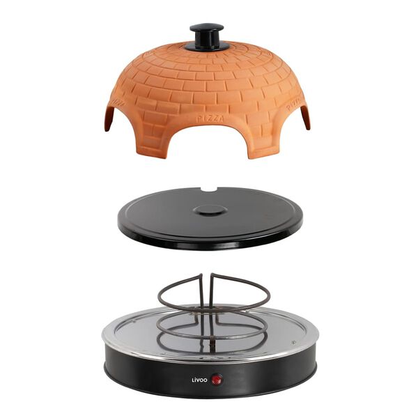 Livoo Pizzamaker 6 personen 1200 W zwart