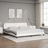 vidaXL Bedframe "Dover" kunstleer wit en zwart 200x200 cm