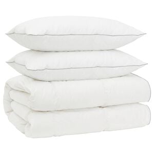 vidaXL 90% ganzen dons dekbedset FULDA 3 pcs 200 x 200 cm 310 GSM Wit