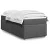 vidaXL Boxspring met matras stof donkergrijs 90x190 cm