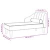vidaXL Chaise longue met bolster fluweel wijnrood