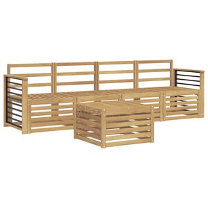 vidaXL Buiten bankenset 5 st 4-zits White Solid Acacia Wood