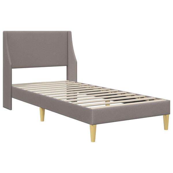 vidaXL Bedframe met hoofdeinde Taupe 100 x 200 cm Stof