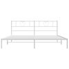 vidaXL Bedframe met hoofdbord metaal wit 180x200 cm