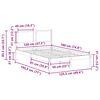 vidaXL Bedframe Lichtgrijs 120 x 190 cm Massief grenenhout