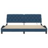 vidaXL Bedframe met LED zonder matras 200x200 cm stof blauw