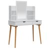 vidaXL Toilettafel Set FAUSKE 4 st Wit 100 x 50 x 143 cm