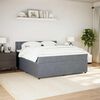 vidaXL Boxspring met matras fluweel donkergrijs 180x200 cm