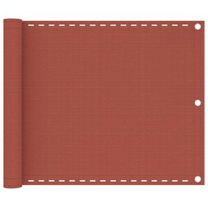 vidaXL Balkonscherm 75x300 cm HDPE terracottakleurig