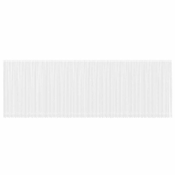 vidaXL Kantgordijn met gordijnen Bloemen Wit 240 x 1200 cm Polyester