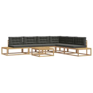 vidaXL Buiten bankenset met kussen Wit 79 x 79 x 37 cm Polyester