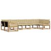 vidaXL Buiten bankenset 7 st Wit en Beige