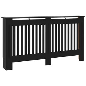 vidaXL Radiatorombouw 152x19x81,5 cm bewerkt hout zwart