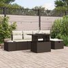 vidaXL Tuin Sofa Set 6 pcs Bruin poly rattan