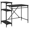 vidaXL Bureau Zwart Eiken Bewerkt hout 105 x 50 x 90 cm