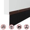 vidaXL Schroefbare Deurborstelafsluitingen 2 pcs Bruin 100 cm