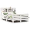 vidaXL Bed met boekenkast zonder matras grenenhout wit 140x200 cm