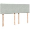 vidaXL Boxspring met matras fluweel lichtgrijs 160x200 cm