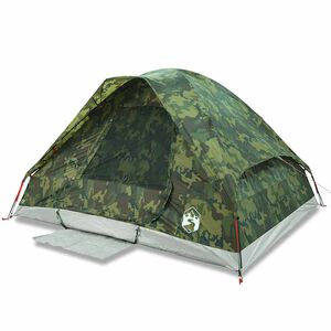 vidaXL Koepeltent 6-persoons waterdicht camouflage