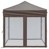 vidaXL Partytent inklapbaar met zijwanden 2x2 m taupe