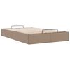 vidaXL Bedframe zonder matras 120x190 cm kunstleer cappuccinokleurig