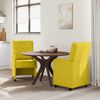 vidaXL Dining Stoelen met Wielen 2 pcs Geel 58 x 67 x 97 cm Fluweel