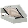 vidaXL LED Opslagbed met Matras Lichtgrijs 90 x 200 cm Fluweel