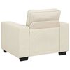 vidaXL Bank 3 pcs Beige Linnen-mix stof
