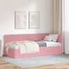 vidaXL Hoekbedframe met hoofdeinde Roze 90 cm x 190 cm Fluweel