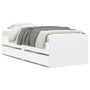 vidaXL Bedframe met lades wit 100x200 cm