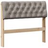 vidaXL Gestoffeerd hoofdbord Taupe 90 cm Massief grenenhout