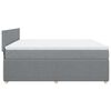 vidaXL Boxspring met matras stof lichtgrijs 180x200 cm