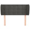 vidaXL Hoofdbord met randen 83x23x78/88 cm fluweel donkergrijs