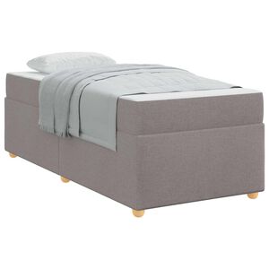vidaXL Bedframe met matras Taupe 90 x 200 cm Stof