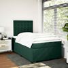 vidaXL Boxspring met matras fluweel donkergroen 120x190 cm