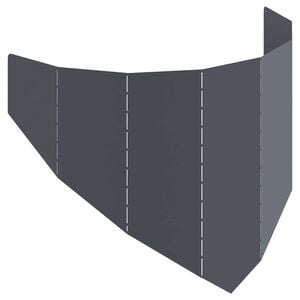vidaXL Gazonrand 100 x 45 cm Staal Antracietkleurig